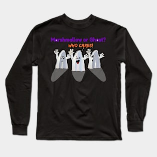 Happy Halloween Marshmallow Or Ghosts Long Sleeve T-Shirt